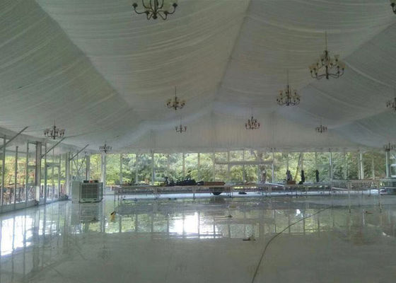 White PVC 30x60 Wedding Event Tents With Tempered Glass